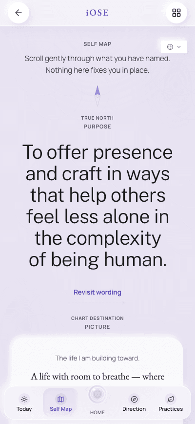 Self Map — Who you are, who you want to be, who you’re becoming.